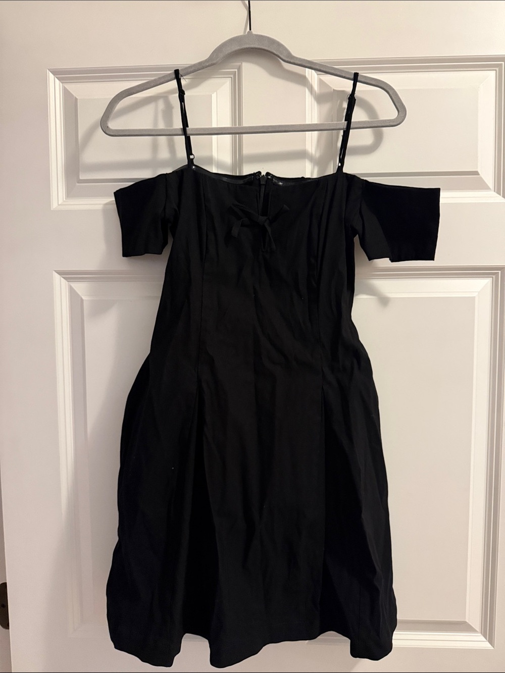 Maeve Black One-Shoulder Midi Dress
